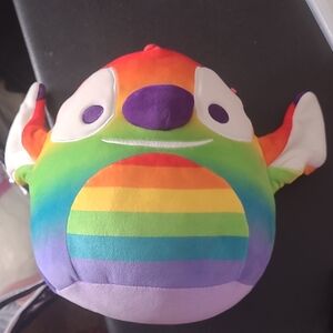 Rainbow Pride Stitch Squishmallow Approx 11 Inch